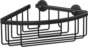 Tesa hoekmand aluxx black matzwart badkamer zelfklevend zonder boren – 192x92x200mm