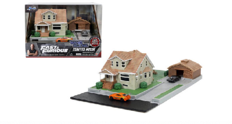 Chargez l'image dans la visionneuse de la galerie, Jada fast furious nano dom's huis diorama met voertuigen
