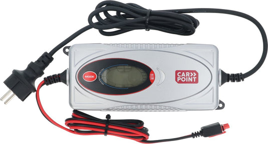 Carpoint bx-2d acculader 12v 24v - volautomatisch - oplaadcyclus in 8 stappen - duidelijke display - 7.5 ampère lithium