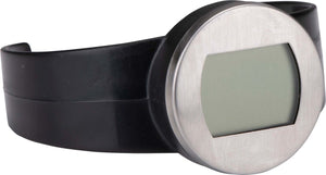 Alpina wijnthermometer - plaatsing om wijnfles - past op alle wijnflessen - rvs - zwart zilver