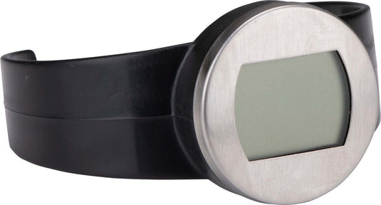Alpina wijnthermometer - plaatsing om wijnfles - past op alle wijnflessen - rvs - zwart zilver