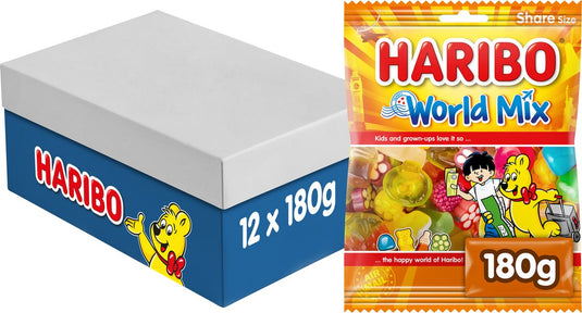 Haribo world mix - snoep mix - 12 x 180g