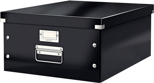 Leitz wow click store grote opbergdoos - 85% gerecycled karton - voor a3 formaten - 36.9 x 48.2 cm (bxd) - zwart