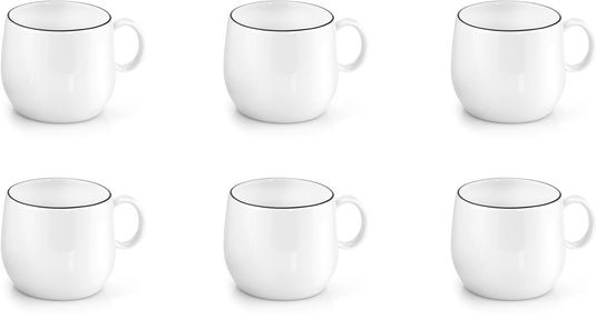 Medard de noblat - yaka black - koffie theekop 20 cl - 6 delig - stoneware