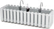 Prosperplast fence-look plantenbak - kunststof - 58x18x16 cm - wit - hangend - bloembak - binnen en buiten