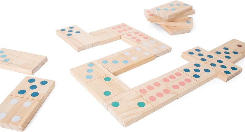 Chargez l'image dans la visionneuse de la galerie, Bs toys mega houten domino spel, 28dlg,.
