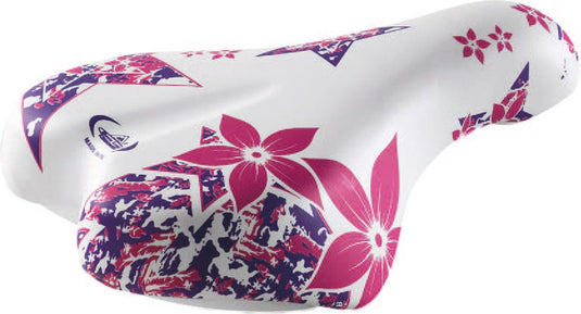 Selle monte grappa zadel magic kinderen 14-16 wit-roze