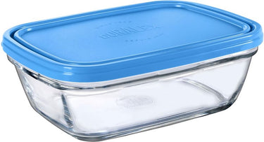 3670 rechthoekige lunchbox met deksel duralex freshbox blauw 1,1 l