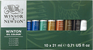 Winsor newton 1490697 winton olieverf starter set – 10 × 21 ml – olieverf voor kunstenaars en beginners