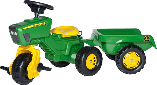 Rolly toys rolly minitrac john deere driewieler - traptractor met aanhanger