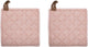Merkloos sans marque tiseco myrna pannenlappen – katoen – set 2 stuks - 20x20cm – roze