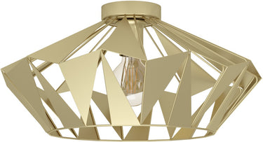 Eglo carlton plafondlamp - e27 - ø 47 cm - goud - staal