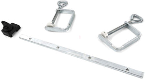 Scheppach accessoirepakket voor cirkelzaag pl75 pl55 - set van 2 schroefklemmen, 1 koppelstuk en 1 eindstop