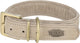 Trixie halsband hond - nubuckleer lichtgrijs xs 25-31 cm - dubbel gevoerd met d-ring
