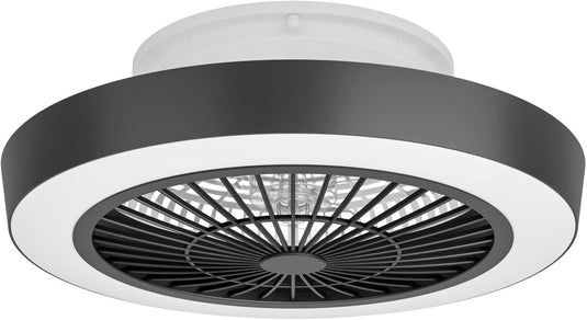Eglo sazan plafondlamp met ventilator - 54,8cm - ac-longer life - wit zwart