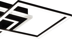 Rl live your light reality venida plafonniere - zwart - incl.1x25w led 3000lm 3000k - ip20