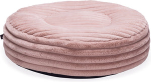Designed by lotte reza - hondenkussen - rond - roze - 65x65x16 cm