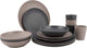 Bo-camp - urban outdoor - servies - folkestone - 16 stuks - beige grijs