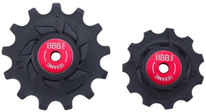 Bbb cycling bbb rollerboys ceramic shimano grx derailleurwieltjes set voor fietsen zilver 11-13t