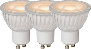 Lucide mr16 - led lamp - ø 5 cm - led dimbaar - gu10 - 3x5w 3000k - wit - set van 3