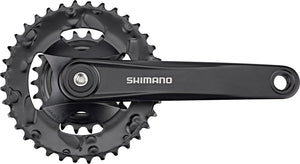 Shimano altus fc-m315-2 crankstel - 170 mm - 36-22t - 2x7 8-speed - vierkante as - zwart