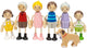 Bigjigs houten poppenhuis familie - 7dlg.