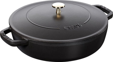 Staub hapjespan chistera - zwart - ø 24 cm 2.4 liter