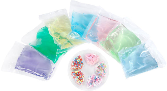 Van manen unicorn putty speelgoed mix je eigen glitter en kralen 700 gram.