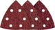 Wolfcraft - delta schuurbladen - 25 delige set - korrel 60 80 120 - voor deltaschuurmachine - 1865100