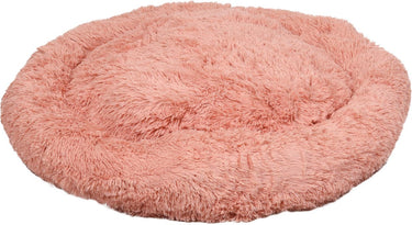 Flamingo mand krems – rond – oudroze – 90 x 65 x 18 cm – comfortabele mand voor middelgrote honden zoals beagle, cocker spaniel en shiba inu