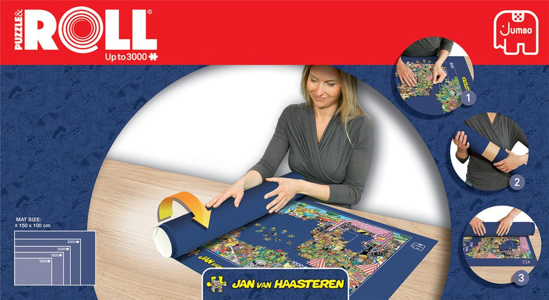 Afbeelding laden in galerijviewer, Jan van haasteren puzzelmat en rol, tot 3000 stukjes
