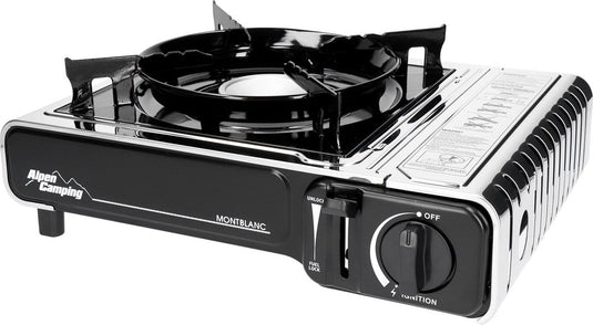 Alpen camping - gasfornuis 2.2kw met gasfornuis kruis | camping fornuis - gasverbruik 160 g h piëzo-ontsteking