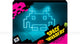 Mad monkey space invaders - game icon - neon lamp