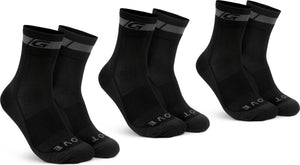 Gripgrab - merino regular cut 3pack fietssokken 3 paar wieler sokken - zwart - unisex - maat m (41-44)