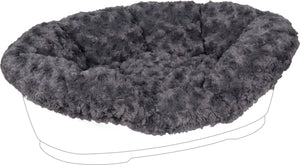Flamingo hondenkussen tuck cuddly grijs xl – 92x61x26 cm – elastische pluche hoes – perfect voor tuck hondenmand –