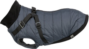 Trixie hondenjas pontis blauw - geïntegreerd tuig, fleece voering - 36 cm