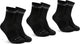 Gripgrab - merino regular cut 3pack fietssokken 3 paar wieler sokken - zwart - unisex - maat m (41-44)