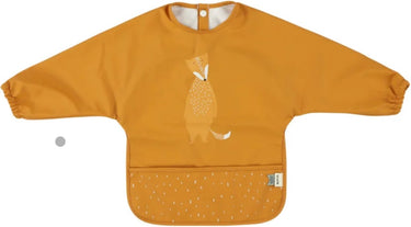 Trixie afwasbare slab met mouwen - mr. fox - slab voor kinderen - 100% recycled polyester - eenvoudig schoon - oranje