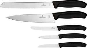 Victorinox keukenset messenset - 5-delig - rvs lemmet - kunststof heft
