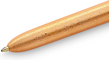 Bic 4 kleuren balpen - goudkleurige huls met ijzig motief - pak van 1 stuk - medium punt 1 mm