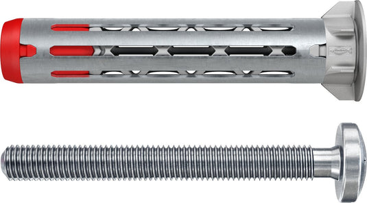 Fischer hollewandplug duohm 6×55 s ph pz - universele hollewandplug met pz bolkopschroef - 25 stuks