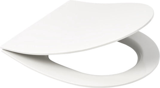 Plieger nola kansas slim toiletbril - d-vorm wc bril - duroplast - wit - met deksel - softclose - rvs bevestiging