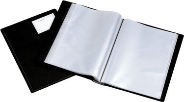 Esselte 54674, presentatiemap, a4, kunststof, polypropyleen (pp), polyvinyl chloride (pvc), zwart, 24 vakken, 240 mm