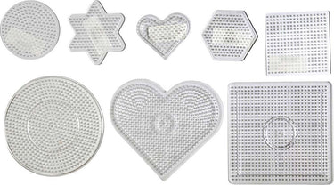 Nabbi onderplaat, afm 7-15 cm, transparant, 8 assorti