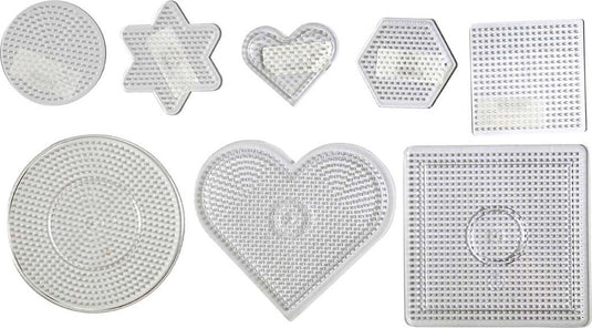 Nabbi onderplaat, afm 7-15 cm, transparant, 8 assorti