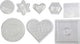 Nabbi onderplaat, afm 7-15 cm, transparant, 8 assorti