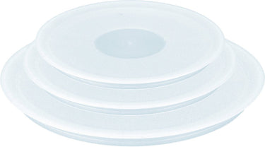 Tefal ingenio kunststof pandeksels - 3-delige set - ø 16 18 20 cm - stapelbaar - geschikt voor bewaren