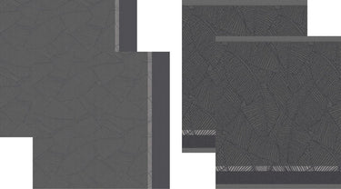 Ddddd - barrier - theedoeken en keukendoeken set - set van 4 stuks - katoen - botanische print - 60x 65 cm 50x55 cm - antraciet