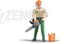 Bruder bworld bosbouwfiguur met accessoires