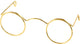Creativ company gouden bril 60 mm 10 stuks